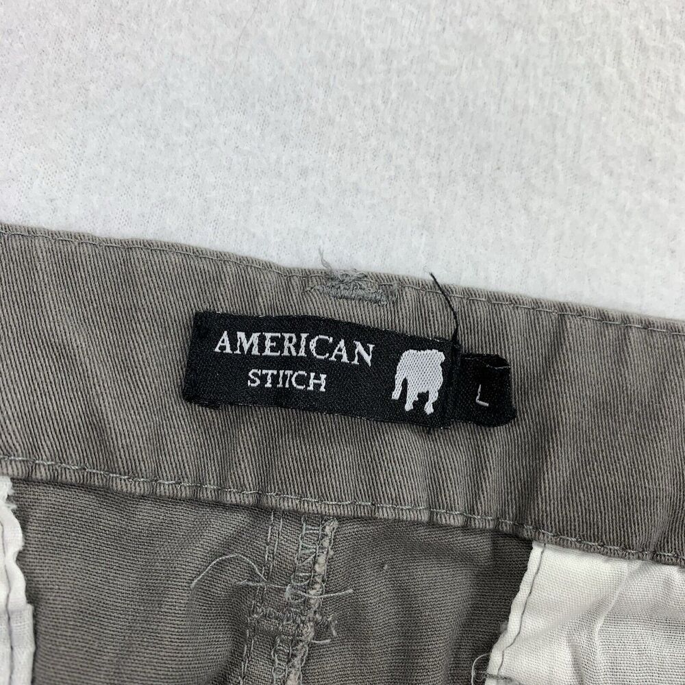 American Stitch Skinny Straight Leg Cargo Pants Large Mens Dark Gray Casual L - Picture 3 of 7